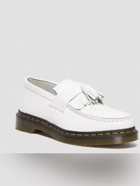 Dr. Martens Adrian Yellow Stitch Leather Tassel Loafers